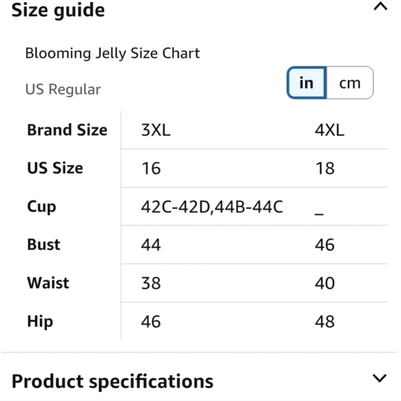 NWT Blooming Jelly Black swimsuit Size 3xl - Picture 4 of 9